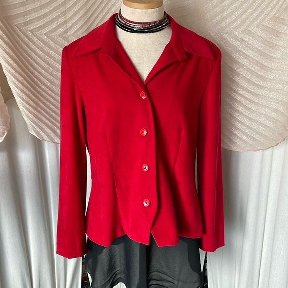 Blazer Bright Red Lightweight Vintage - Picture 1 of 7